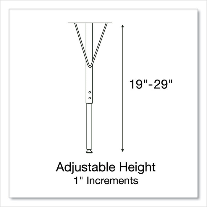 Height Adjustable Activity Tables, Round, 60" x 19" to 29", Medium Oak Top, Black Legs, 4/Pallet