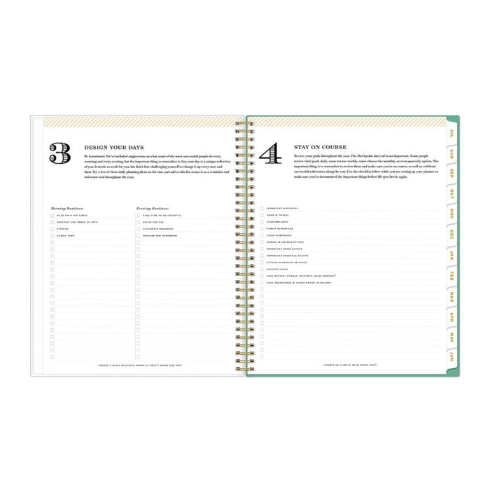 Day Designer Academic Year Weekly/Monthly Frosted Planner, Palms Artwork, 11 x 8.5, 12-Month (July to June): 2025 to 2026