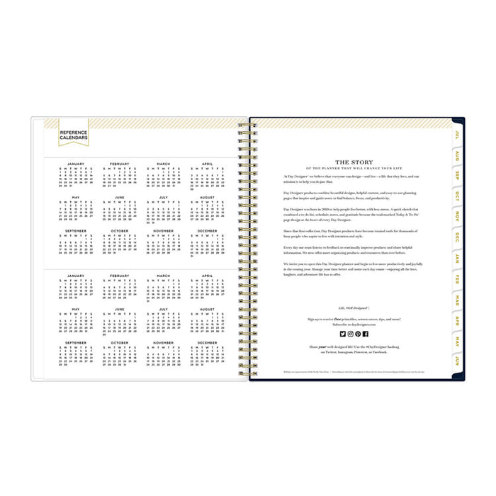 Day Designer Peyton Create-Your-Own Cover Weekly/Monthly Planner, Floral, 11 x 8.5, Navy, 12-Month (July to June): 2025-2026