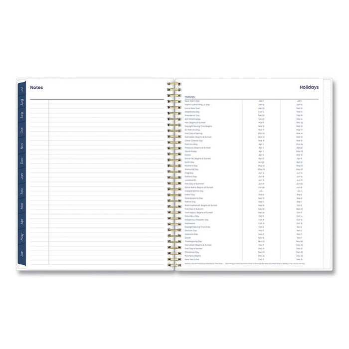 Gemma Academic Year Weekly/Monthly Planner, Geode Artwork, 11 x 8.5, Blue/Purple Cover, 12-Month (July to June): 2025 to 2026