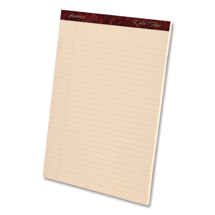 Gold Fibre Writing Pads, Narrow Rule, (50) Canary Yellow 5 x 8 Sheets, 4/Pack