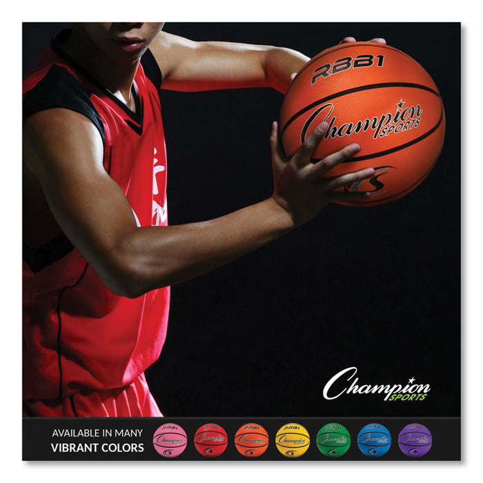 Rubber Sports Ball, Basketball, No. 7 Size, Orange