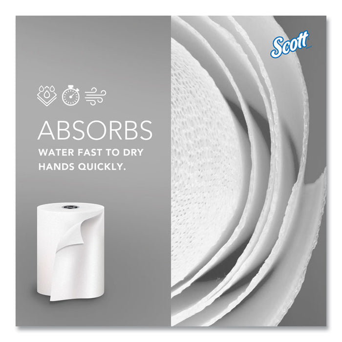 Pro Hard Roll Paper Towels with Absorbency Pockets for Scott Pro Dispenser, Gray Core Only, 1-Ply, 7.5" x 900 ft, 6 Rolls/CT