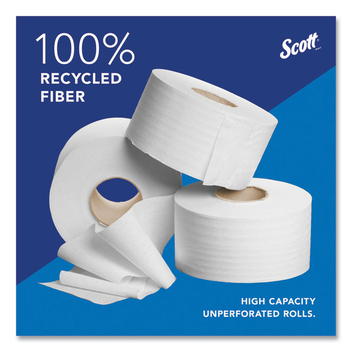 Essential 100% Recycled Fiber JRT Bathroom Tissue for Business, Septic Safe, 2-Ply, 3.55" x 1,000 ft, White, 12 Rolls/Carton