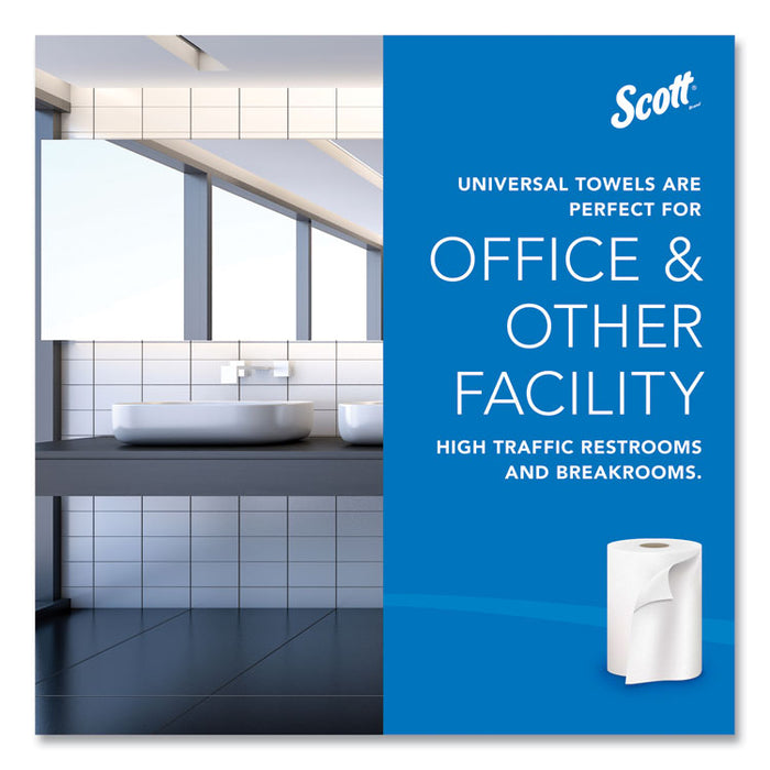 Essential High Capacity Hard Roll Towels for Business, Absorbency Pockets, 1-Ply, 8" x 1,000 ft, 1.5" Core, White,12 Rolls/CT
