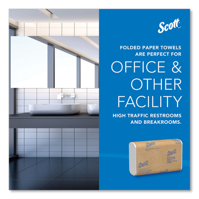 Essential Multi-Fold Towels 100% Recycled, 1-Ply, 9.2 x 9.4, White, 250/Pack, 16 Packs/Carton