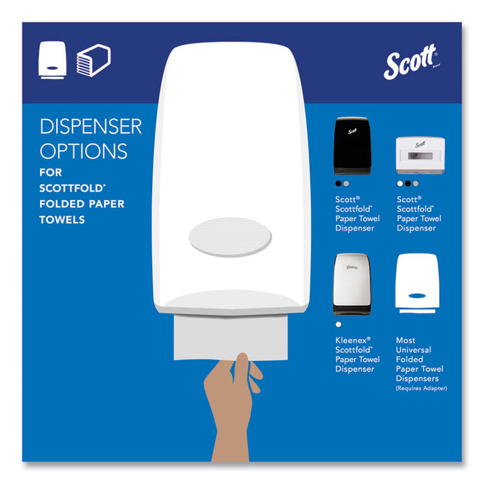 Pro Scottfold Towels, 1-Ply, 7.8 x 12.4, White, 175 Towels/Pack, 25 Packs/Carton