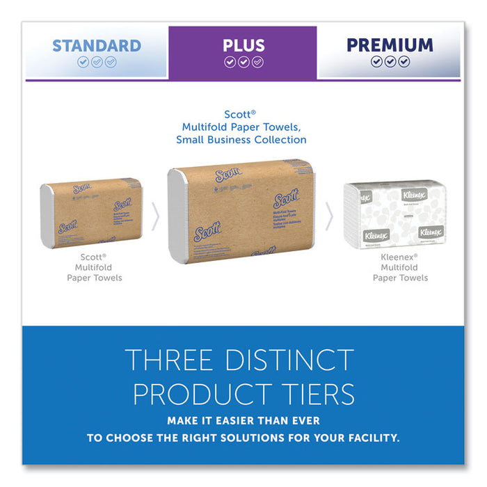 Multi-Fold Towels, Absorbency Pockets, 1-Ply, 9.2 x 9.4, White, 250 Sheets/Pack, 12 Packs/Carton