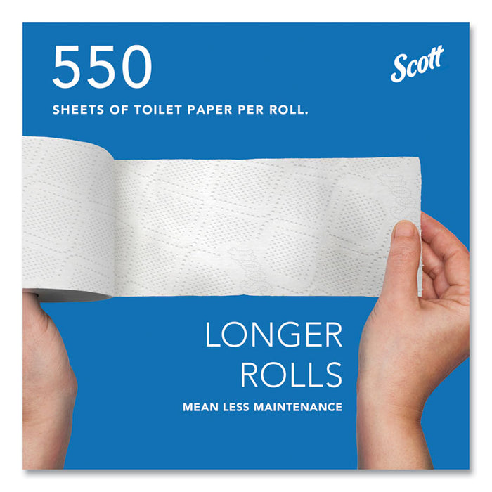 Essential Standard Roll Bathroom Tissue for Business, Septic Safe, 2-Ply, White, 550 Sheets/Roll, 20 Rolls/Carton