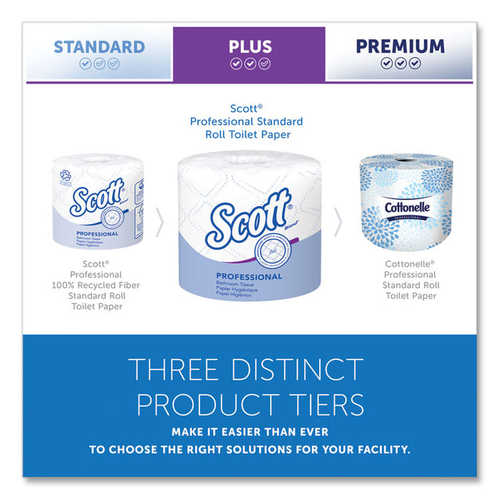 Essential Standard Roll Bathroom Tissue for Business, Septic Safe, 2-Ply, White, 550 Sheets/Roll, 80 Rolls/Carton