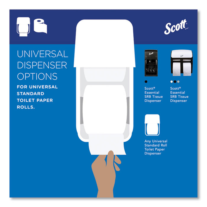 Essential Standard Roll Bathroom Tissue for Business, Septic Safe, 2-Ply, White, 550 Sheets/Roll, 80 Rolls/Carton