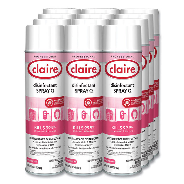 Spray Q Disinfectant, Country Fresh Scent, 17 oz Aerosol Spray, Dozen