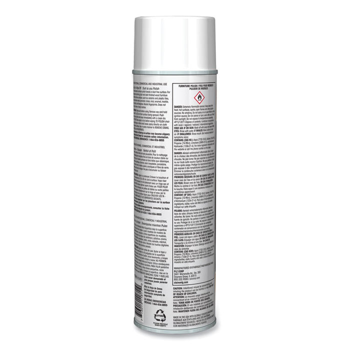 Furniture Polish with Lemon Oil, Lemon Scent; 19 oz Aerosol Spray, Dozen