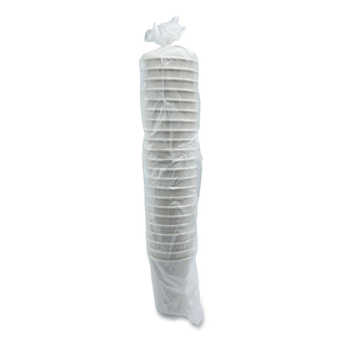 Paper Hot Cups, Double-Walled, 12 oz, White, 25/Pack