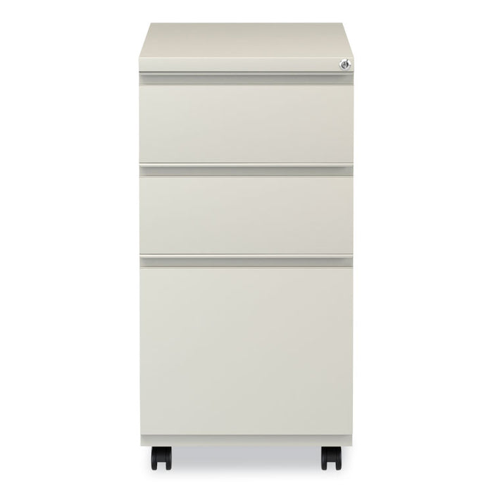 File Pedestal with Full-Length Pull, Left or Right, 3-Drawers: Box/Box/File, Legal/Letter, Putty, 14.96" x 19.29" x 27.75"