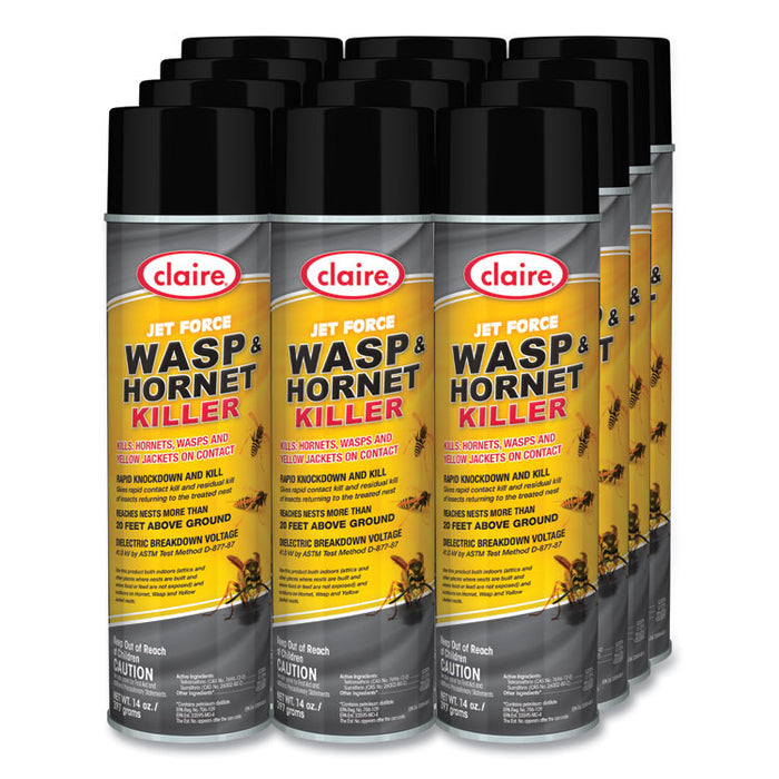 Jet Force Wasp and Hornet Killer, 14 oz Aerosol Spray, 12/Carton