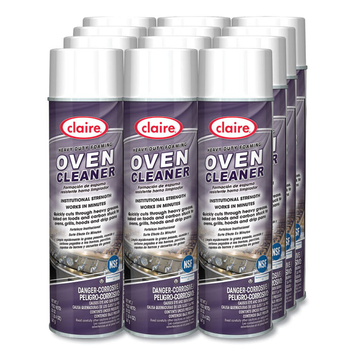 Heavy Duty Foaming Oven Cleaner, 20 oz Aerosol Spray, 12/Carton