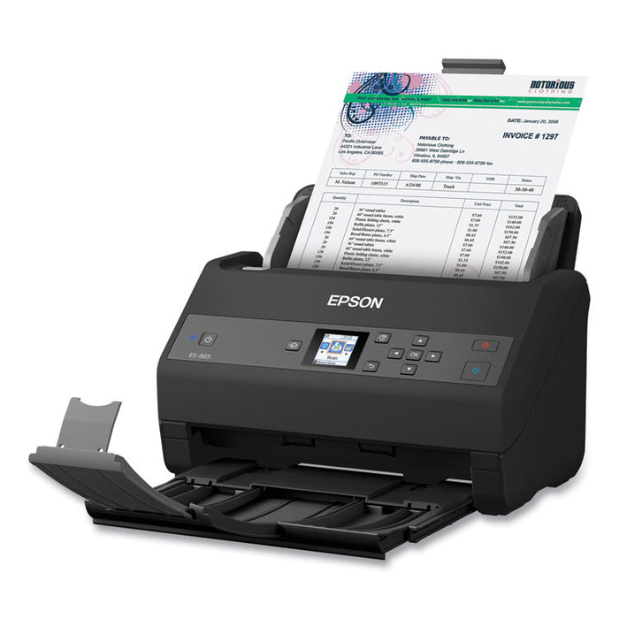 WorkForce ES-865 Color Duplex Document Scanner, 600 dpi Optical Resolution, 100-Sheet Duplex Auto Document Feeder