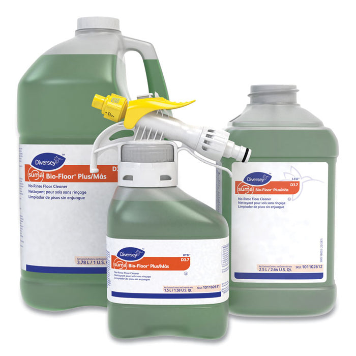 Bio-Floor Cleaner D3.7, Surfactant Scent, 2.5 L Bottle, 2/Carton