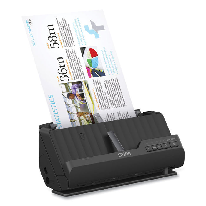 WorkForce ES-C320W Wireless Compact Desktop Document Scanner, 600 dpi Optical Resolution, 20-Sheet Auto Document Feeder