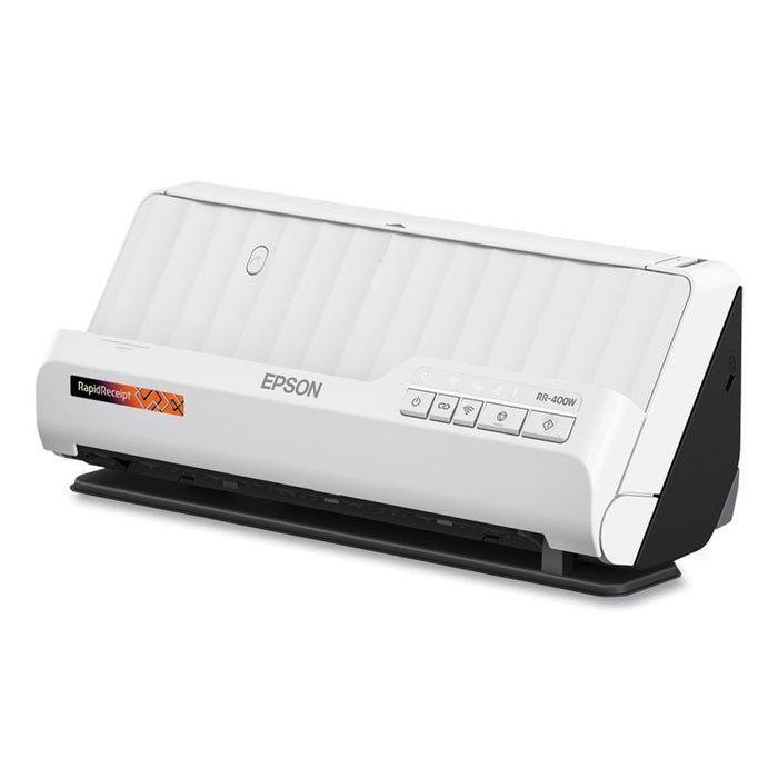 RapidReceipt RR-400W Wireless Compact Desktop Scanner, 600 dpi Optical Resolution, 20-Sheet Duplex Auto Document Feeder
