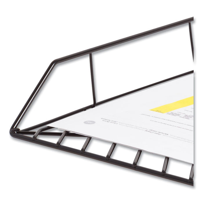 Vena Paper Tray, 1 Section, Holds 11" x 8.5" Sheets, 10.04 x 12.44 x 2.01, Black