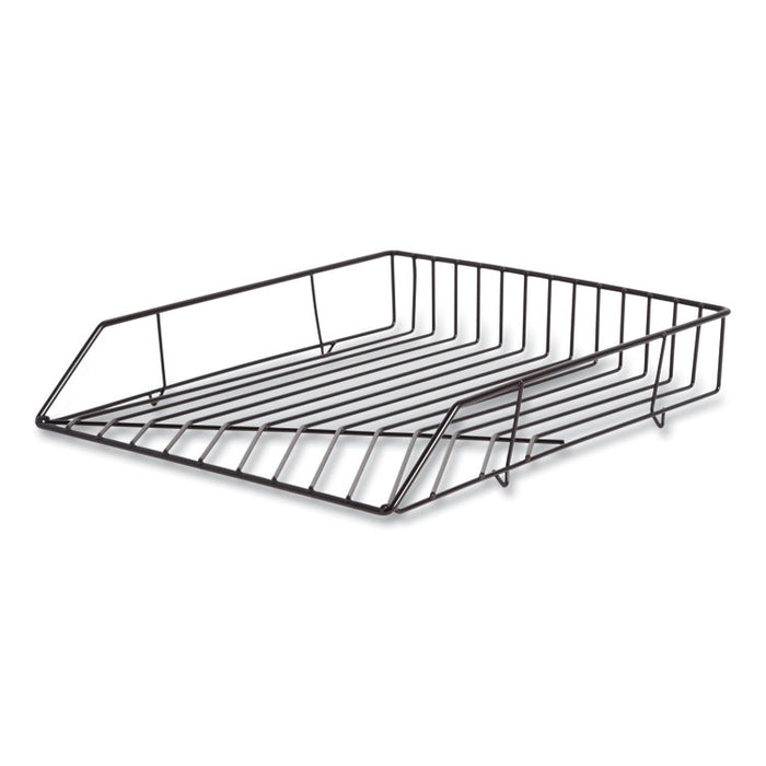 Vena Paper Tray, 1 Section, Holds 11" x 8.5" Sheets, 10.04 x 12.44 x 2.01, Black