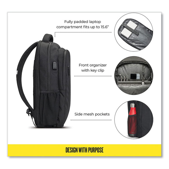 Re:Define Laptop Backpack, 15.6", 12.25 x 5.75 x 18.75, Black