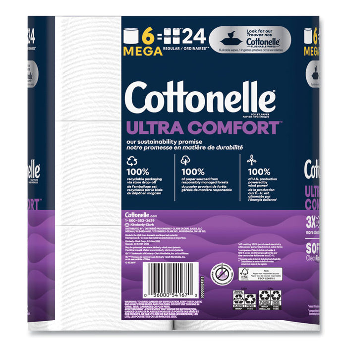 Ultra ComfortCare Toilet Paper, Soft Tissue, Septic Safe, 2-Ply, White, 284 Sheets/Roll, 6 Rolls/Pack, 36 Rolls/Carton