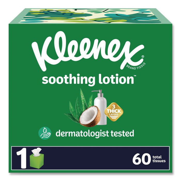 Soothing Lotion Facial Tissue, 3-Ply, White, 60 Sheets/Box, 27 Boxes/Carton