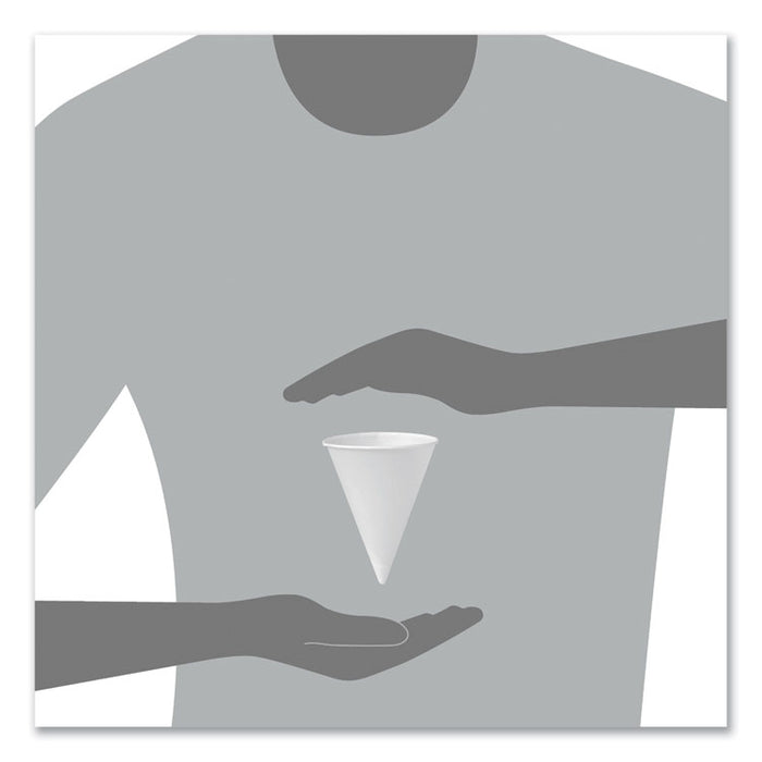Bare Eco-Forward Treated Paper Cone Cups, ProPlanet Seal, 6 oz, White, 200/Sleeve, 25 Sleeves/Carton