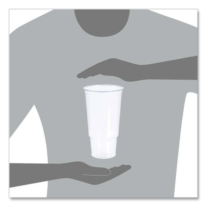 Conex ClearPro Plastic Cold Cups, 32 oz, Clear, 25/Bag, 20 Bags/Carton