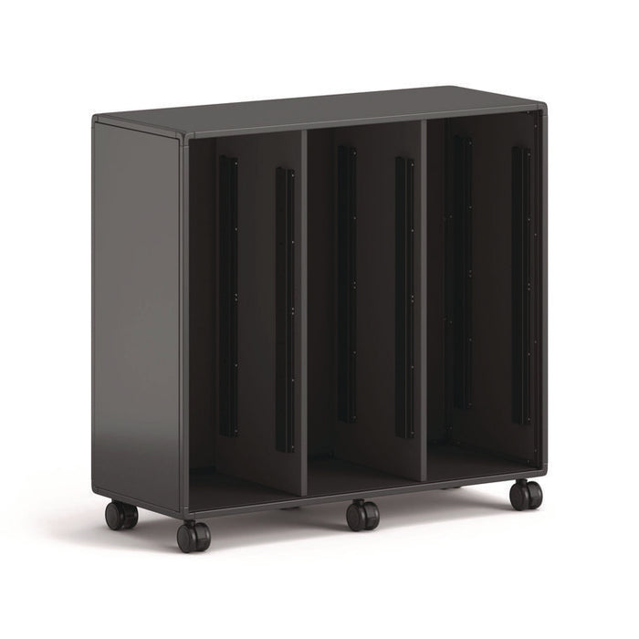 Class-ifi Tote Storage Cabinet, Three-Wide, 46.63" x 18.75" x 44.13", Charcoal Gray