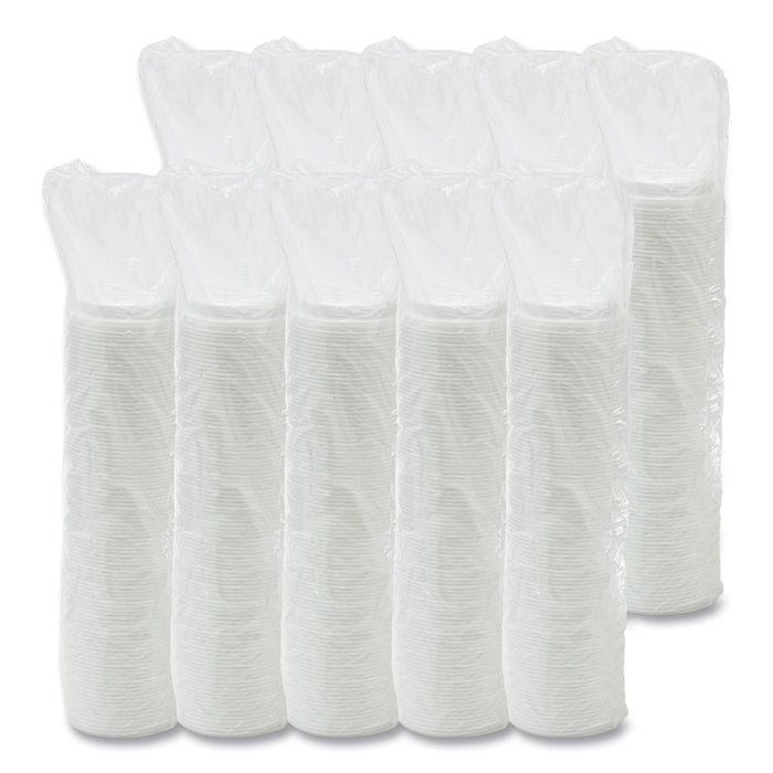Cappuccino Dome Sipper Lids, Fits 12 oz to 24 oz Hot Cups, Plastic, White, 1,000/Carton