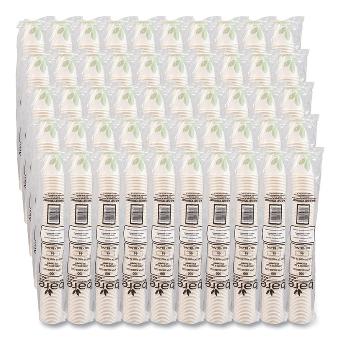Bare Eco-Forward Treated Paper Cold Cups, ProPlanet Seal, 3 oz, Bare Design, 100/Sleeve, 50 Sleeves/Carton