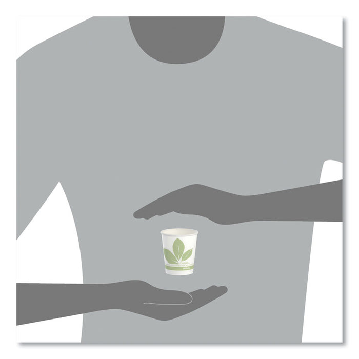 Bare Eco-Forward Treated Paper Cold Cups, ProPlanet Seal, 3 oz, Bare Design, 100/Sleeve, 50 Sleeves/Carton