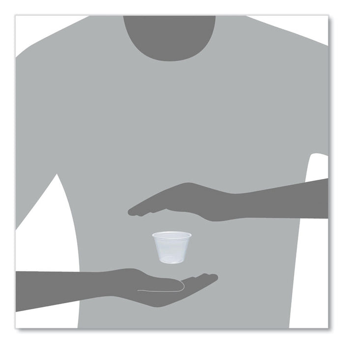 Conex Complements Portion/Medicine Cups, 2.5 oz, Plastic, Clear, 125/Bag, 20 Bags/Carton