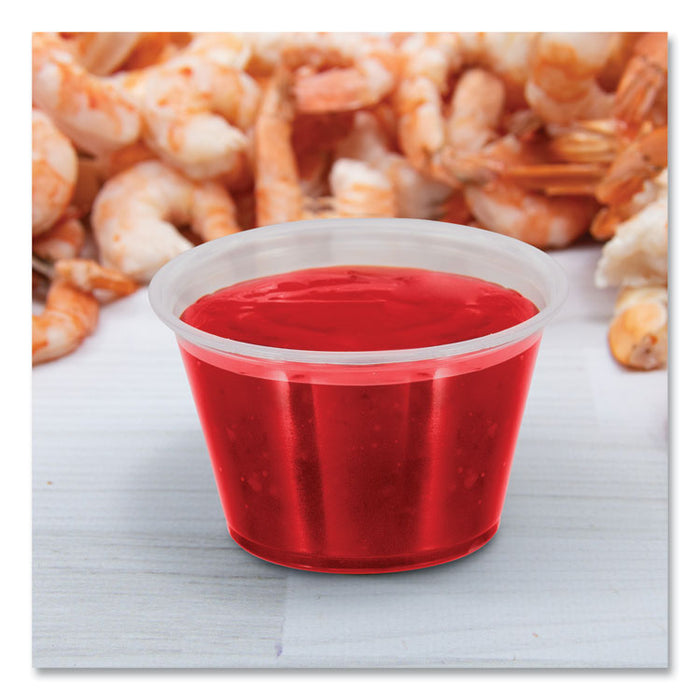Conex Complements Portion/Medicine Cups, 4 oz, Plastic, Clear, 125/Bag, 20 Bags/Carton