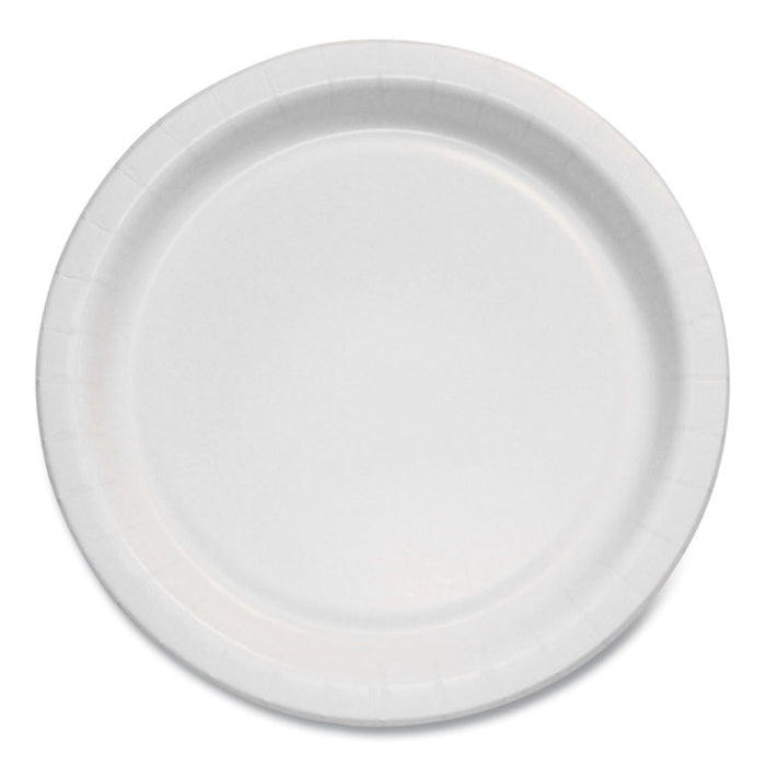 Bare Eco-Forward Clay-Coated Paper Plate, ProPlanet Seal, Mediumweight, 6" dia, White/Brown/Green, 1,000/Carton