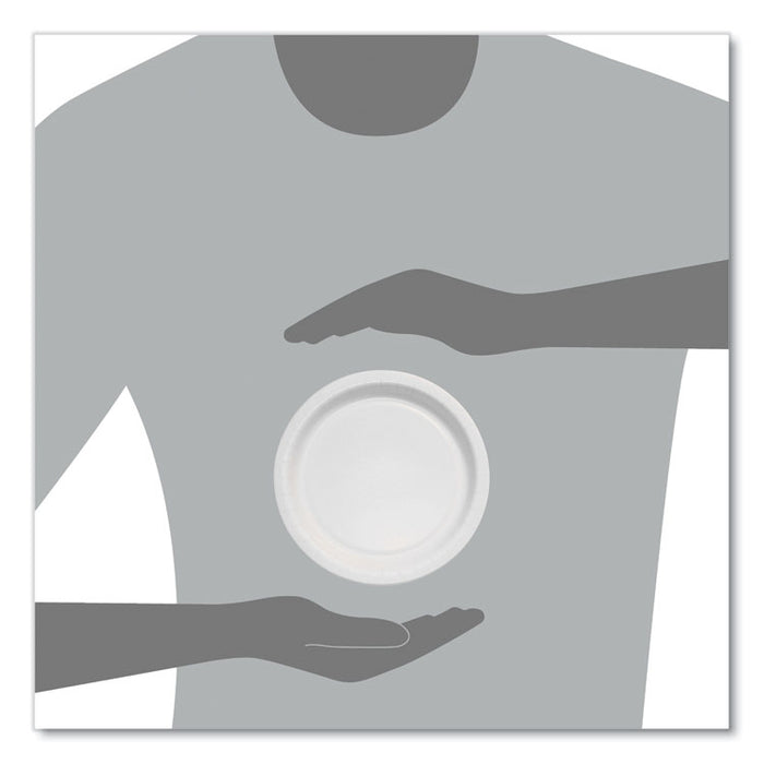 Bare Eco-Forward Clay-Coated Paper Plate, ProPlanet Seal, Mediumweight, 6" dia, White/Brown/Green, 1,000/Carton