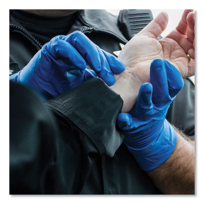 Latex Exam Gloves, Powder-Free, Large, 13 mil Thick, 11.6" Long, Blue, 50/Box, 10 Boxes/Carton