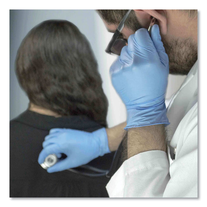 Nitrile Exam Gloves, Powder-Free, Small, 3 mil Thick, 9.5" Long, Light Blue, 100/Box, 10 Boxes/Carton