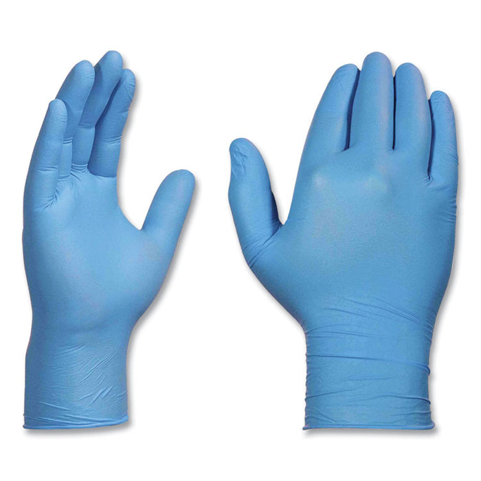 Nitrile Exam Gloves, Powder-Free, Large, 3 mil Thick, 9.5" Long, Light Blue, 100/Box, 10 Boxes/Carton