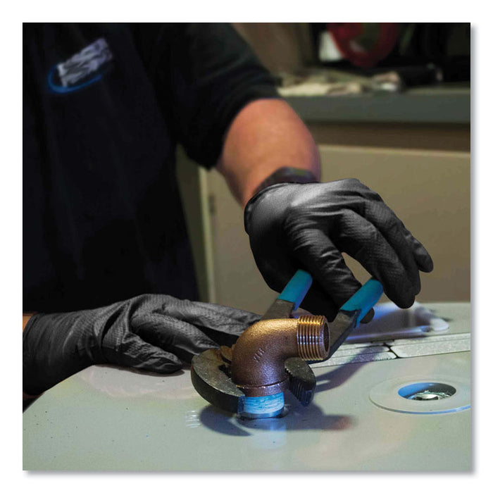 Heavy-Duty Industrial Nitrile Gloves, Powder-Free, XX-Large, 6 mil Thick, 9.5" Long, Black, 100/Box, 10 Boxes/Carton