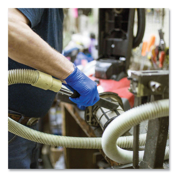 Heavy-Duty Industrial Nitrile Gloves, Powder-Free, Large, 6 mil Thick, 9.5" Long, Royal Blue, 100/Box, 10 Boxes/Carton