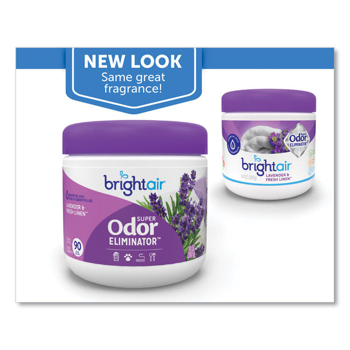 Super Odor Eliminator, Lavender and Fresh Linen, Purple, 14 oz Jar