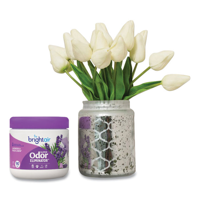 Super Odor Eliminator, Lavender and Fresh Linen, Purple, 14 oz Jar