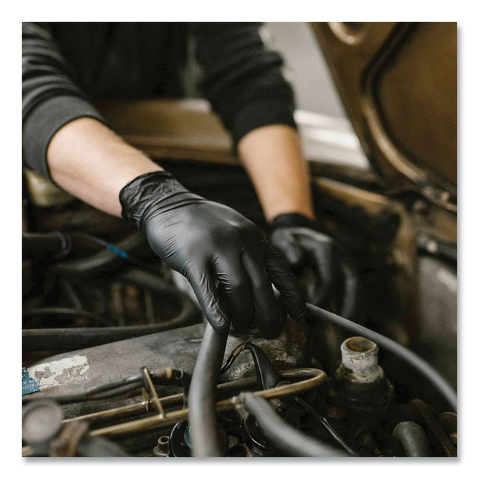 Industrial Nitrile Gloves, Powder-Free, XX-Large, 5 mil Thick, 9.5" Long, Black, 100/Box, 10 Boxes/Carton