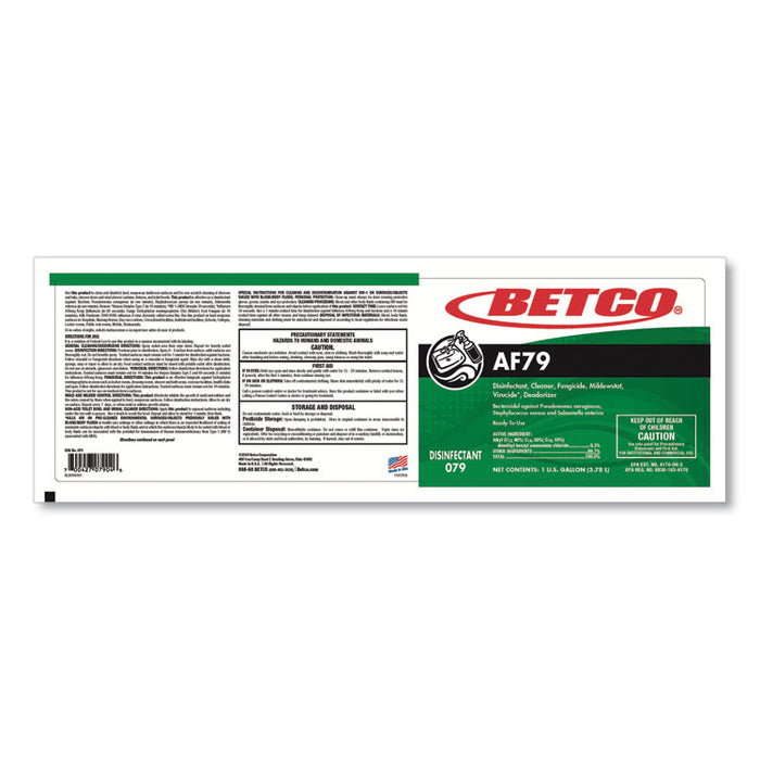 AF79 Disinfectant Cleaner, Citrus Scent, 1 gal Bottle, 4/Carton