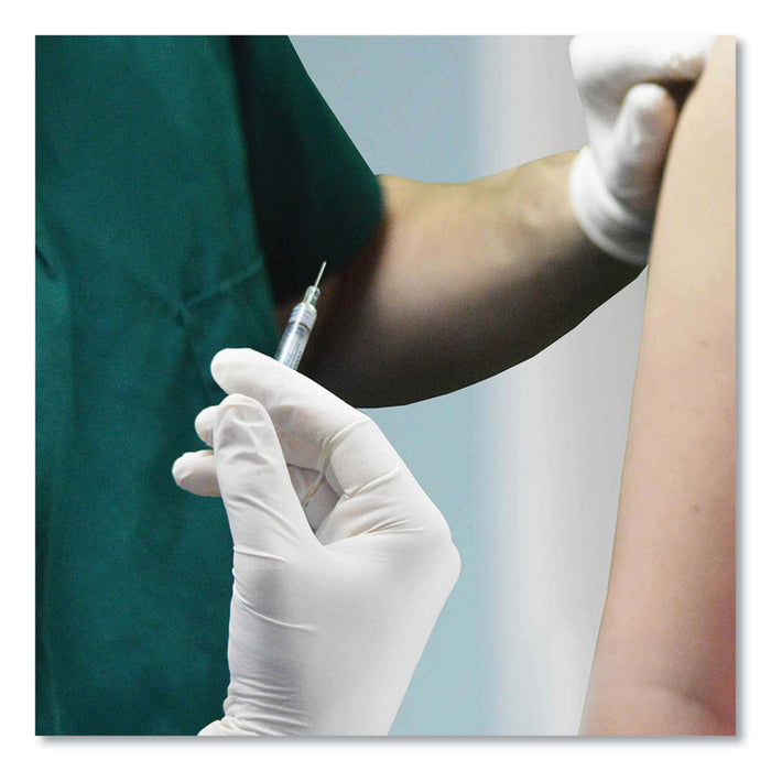 Latex Exam Gloves, Powder-Free, Small, 4 mil (Palm), 5 mil (Fingers), 9.5" Long, Ivory, 100/Box, 10 Boxes/Carton